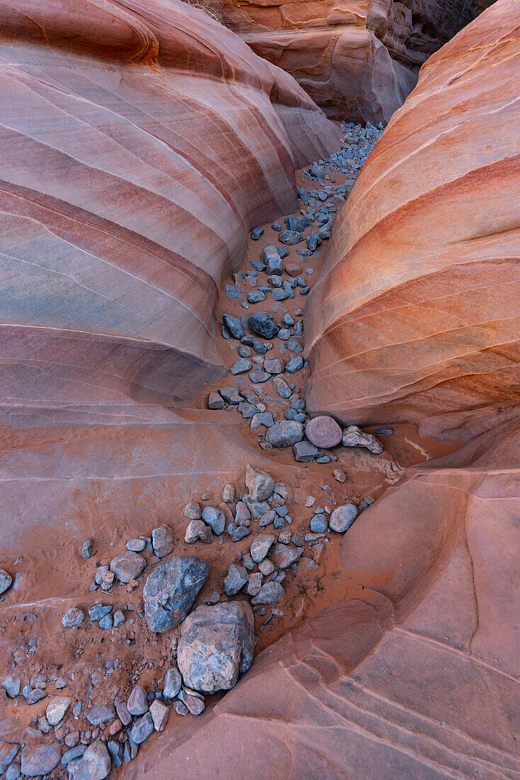 USA, Nevada. Abstract lines in the sandstone, Valley of Fire State Park.