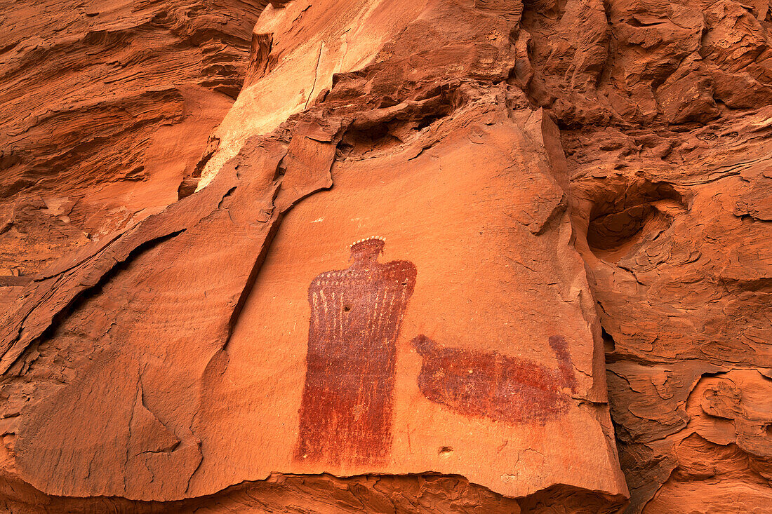 Kleopatra-Tafel, ein Piktogramm im Barrier-Stil in Hog Springs, Utah.