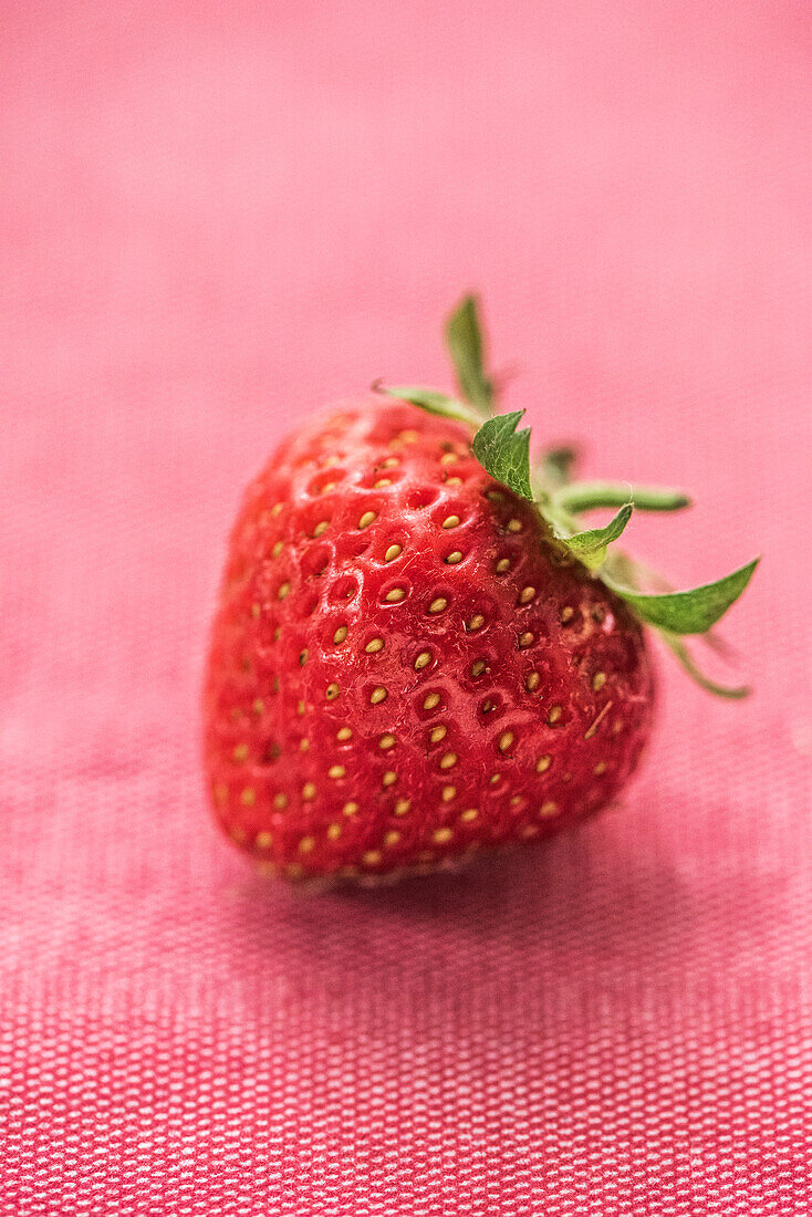 Strawberry on a red background