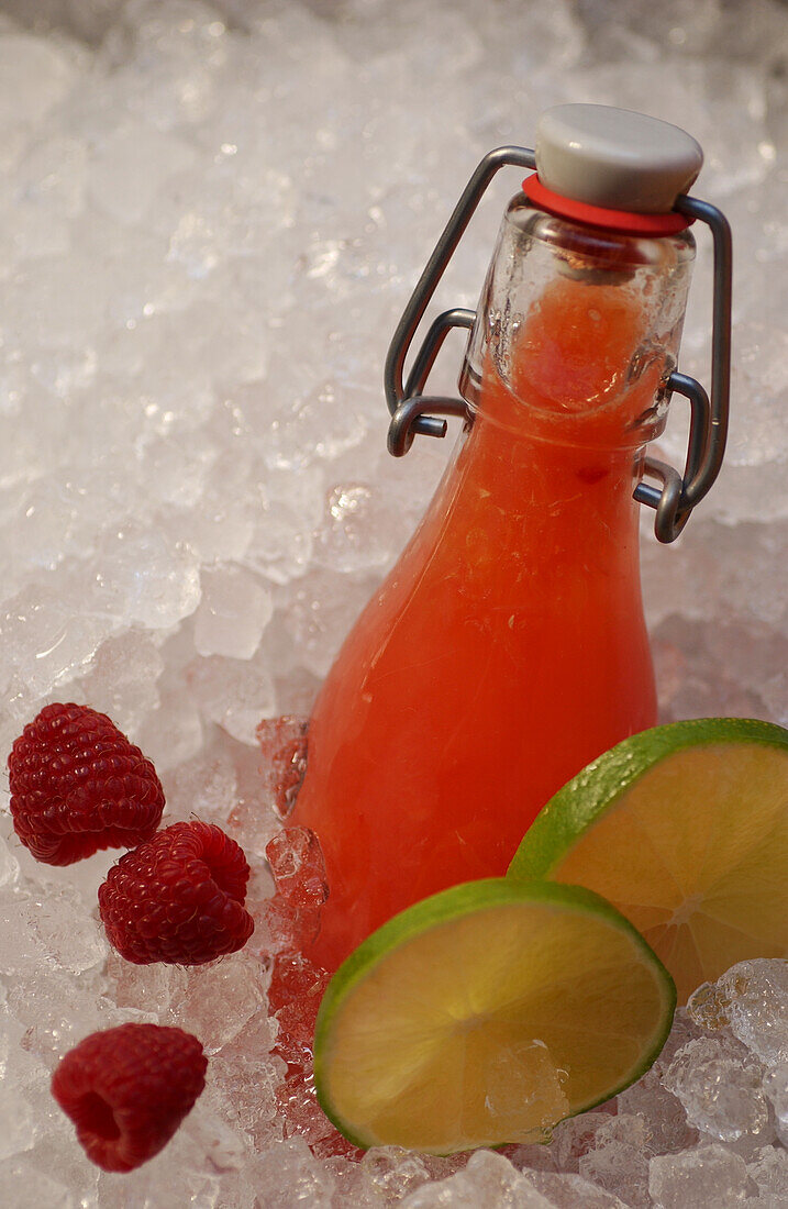 Raspberry and lime syrup