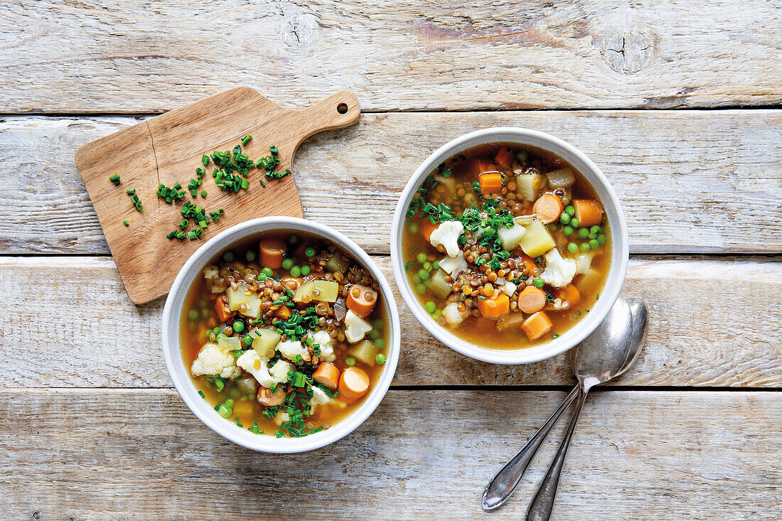 Lentil stew with vegetables