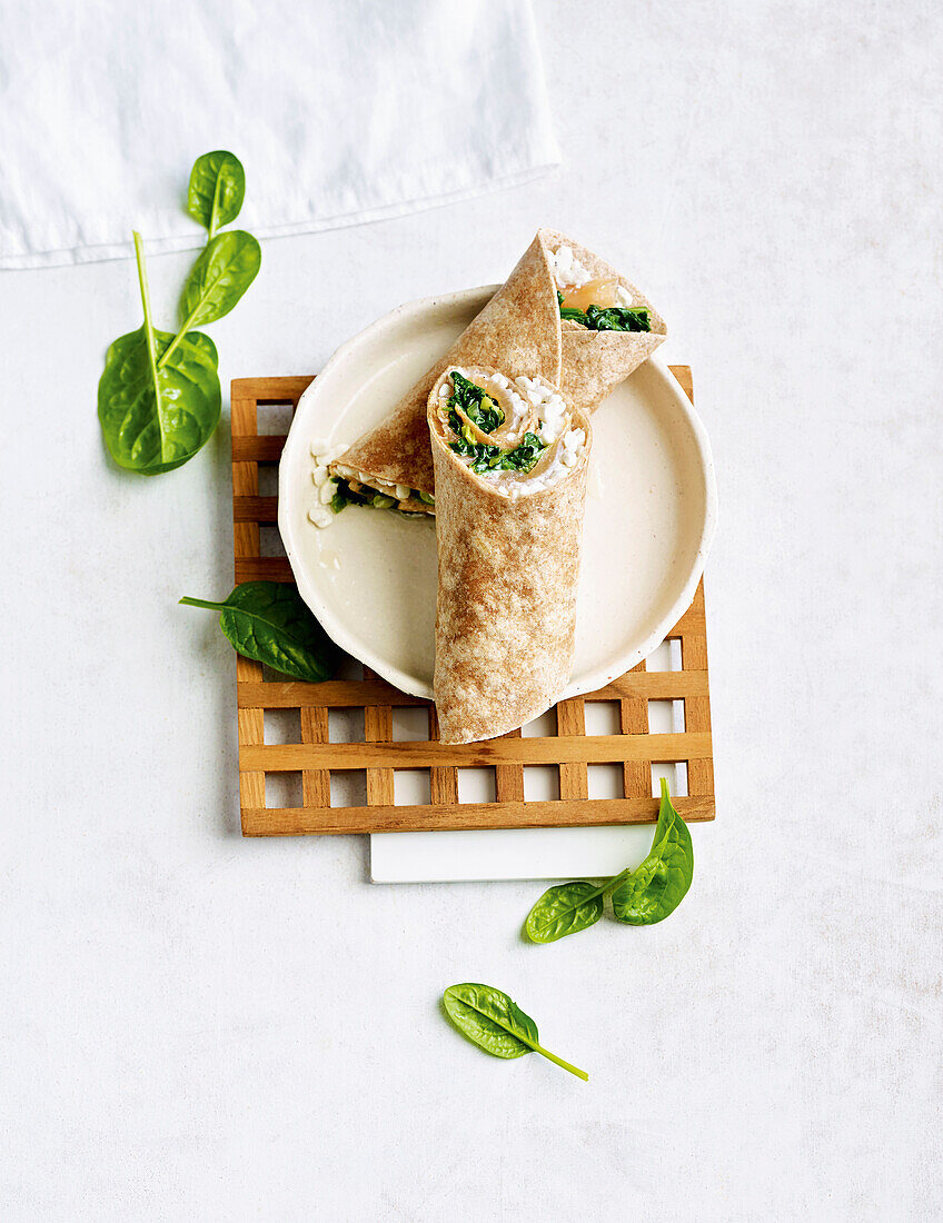 Lachs-Spinat-Wrap