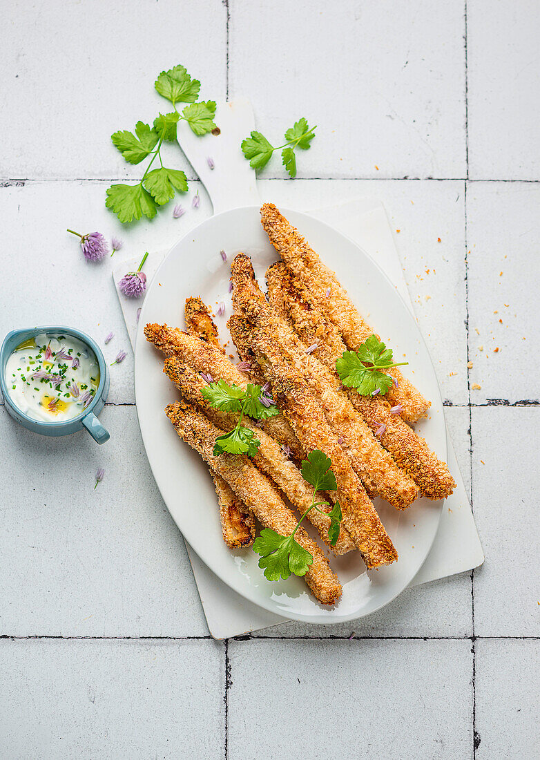 Asparagus with parmesan crust from the airfryer