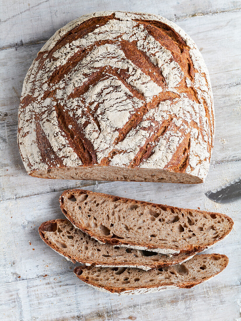 Rustic sourdough bread