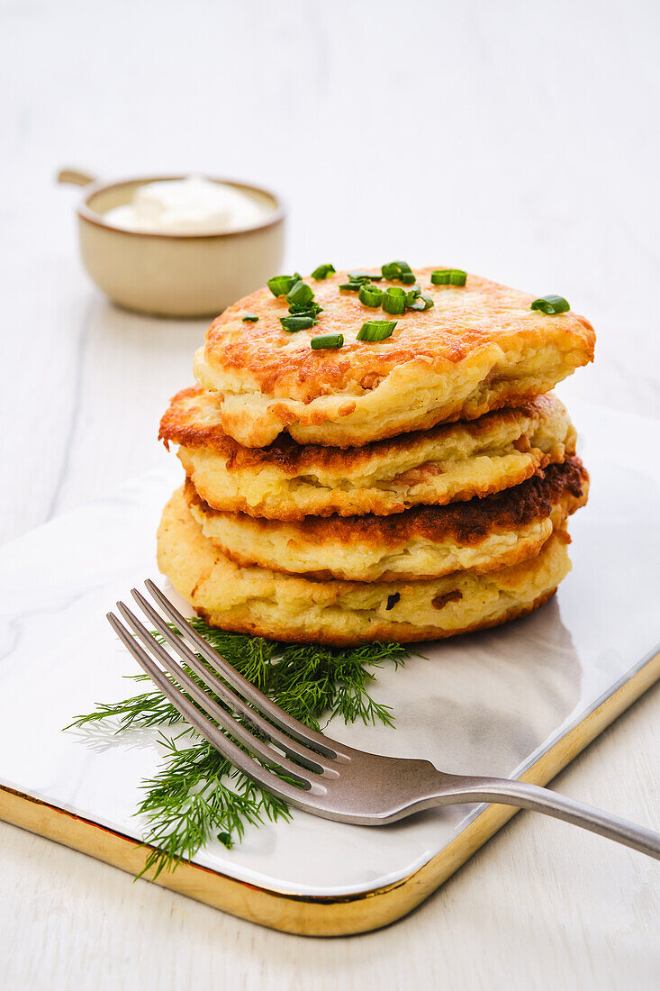 Kartoffelpuffer mit Lachsfüllung