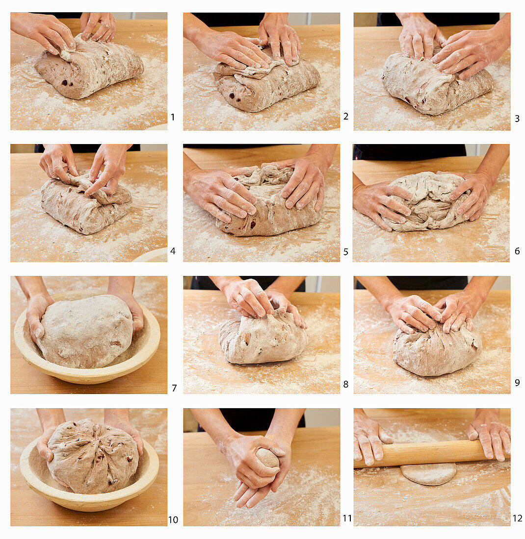 Preparation steps for Reeperbahn bread