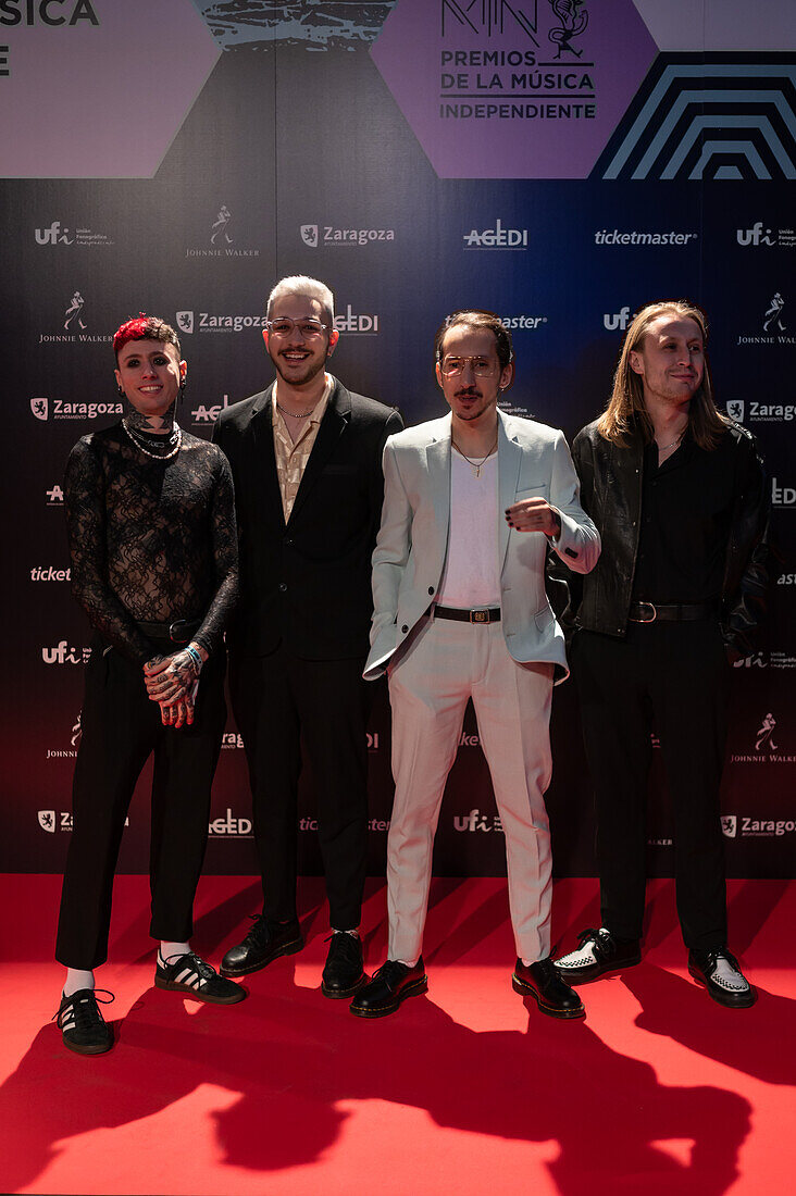 Red carpet at the MIN Independent Music Awards 2024, Zaragoza, Spain