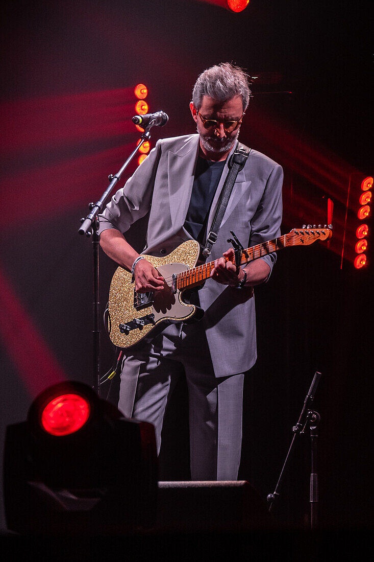 Xoel Lopez, winner of the Best Pop Album Award, performs live at the MIN Independent Music Awards 2024, Zaragoza, Spain