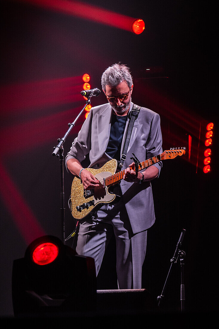 Xoel Lopez, winner of the Best Pop Album Award, performs live at the MIN Independent Music Awards 2024, Zaragoza, Spain