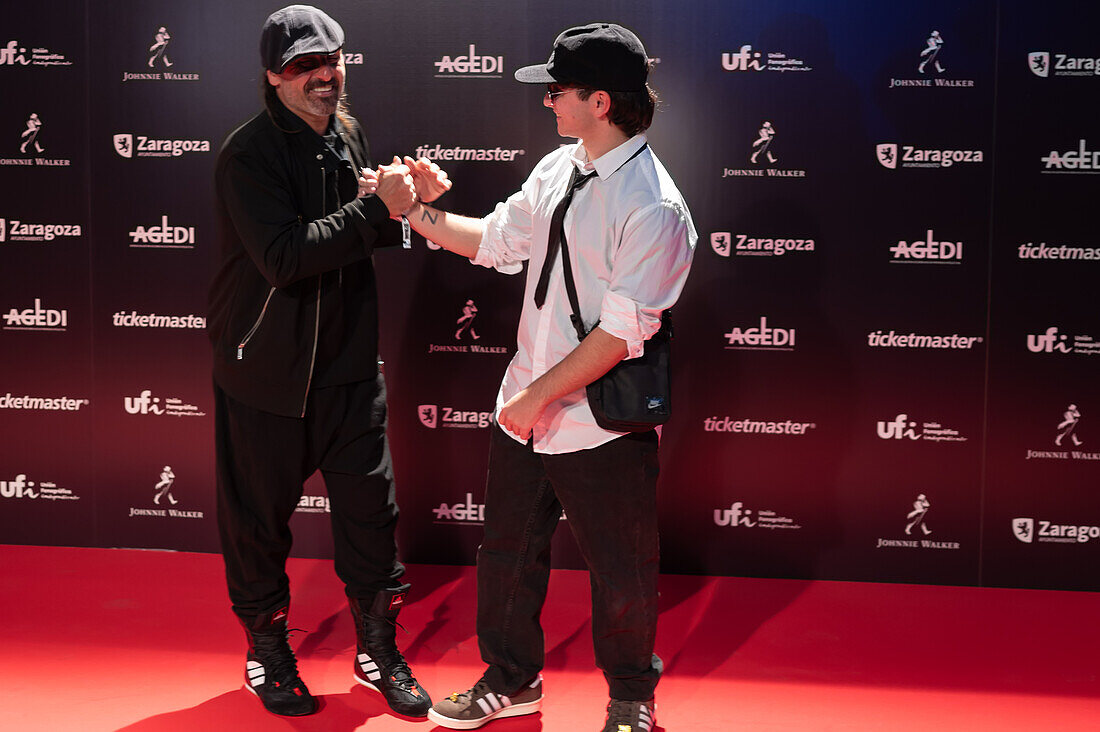 Flamenco-Künstler Miguel Campello auf dem roten Teppich bei den MIN Independent Music Awards 2024, Zaragoza, Spanien