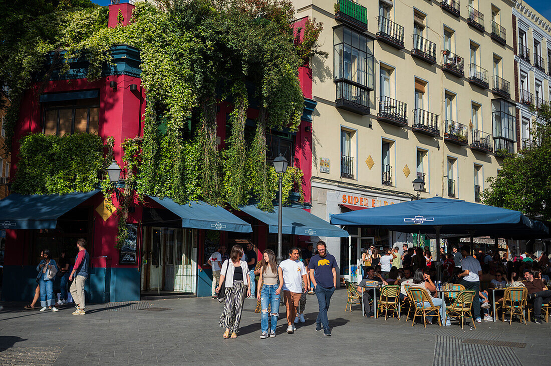 Straßen von Madrid während des San Isidro-Festes