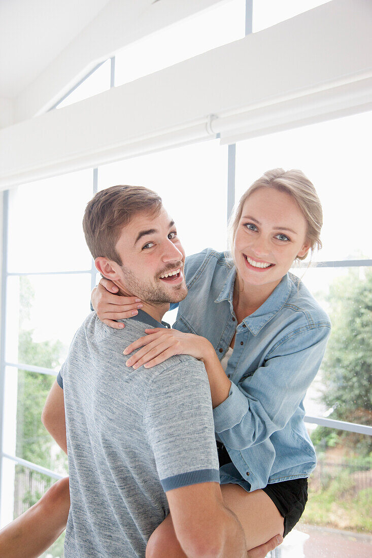 Young Couple Having Fun at Home