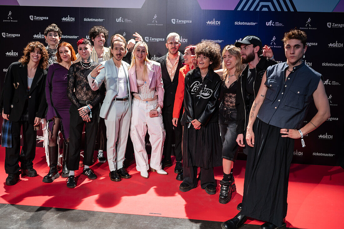 Roter Teppich bei den MIN Independent Music Awards 2024, Zaragoza, Spanien