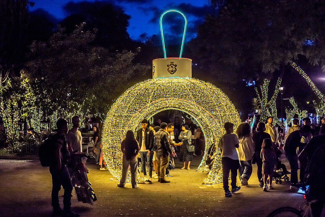 Antigua Guatemala Central Park at Christmas time