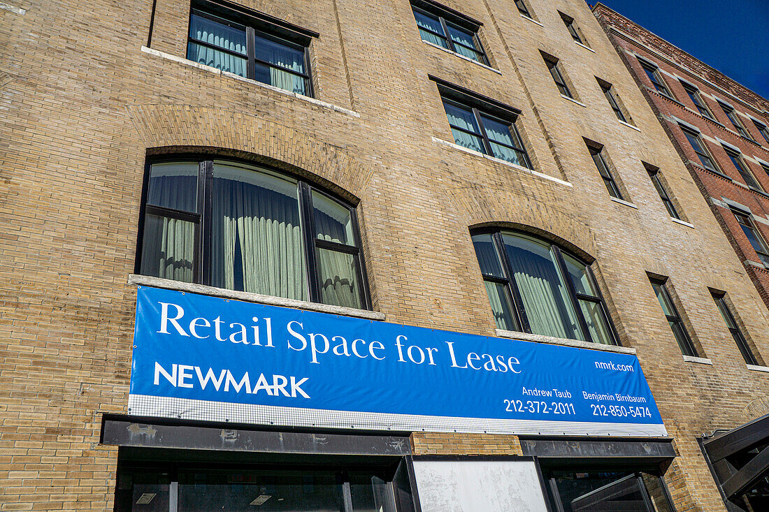 Retail space for lease, Meatpacking District, New York City, New York, USA