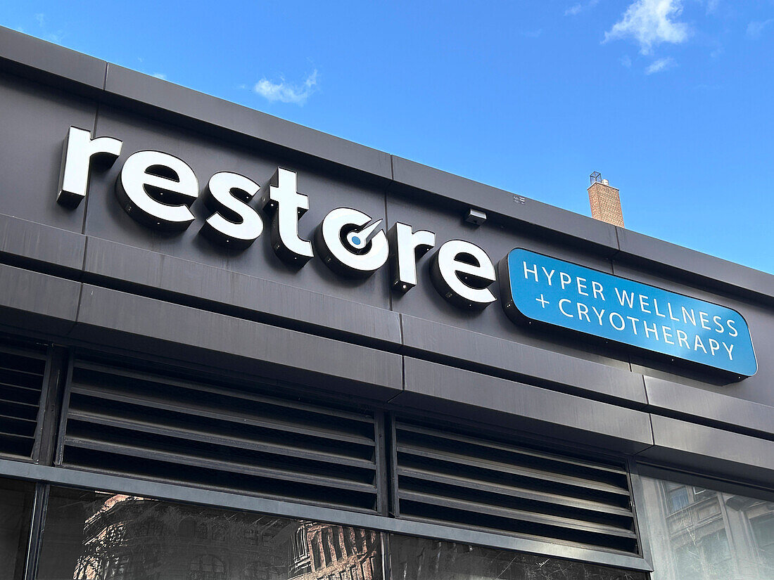 Restore Hyper Wellness and Cryotherapy, exterior view, New York City, New York, USA