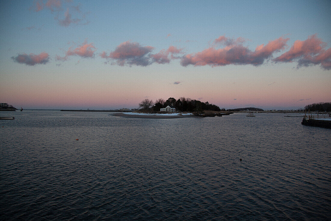 Winterlicher Sonnenaufgang, Harbor Island