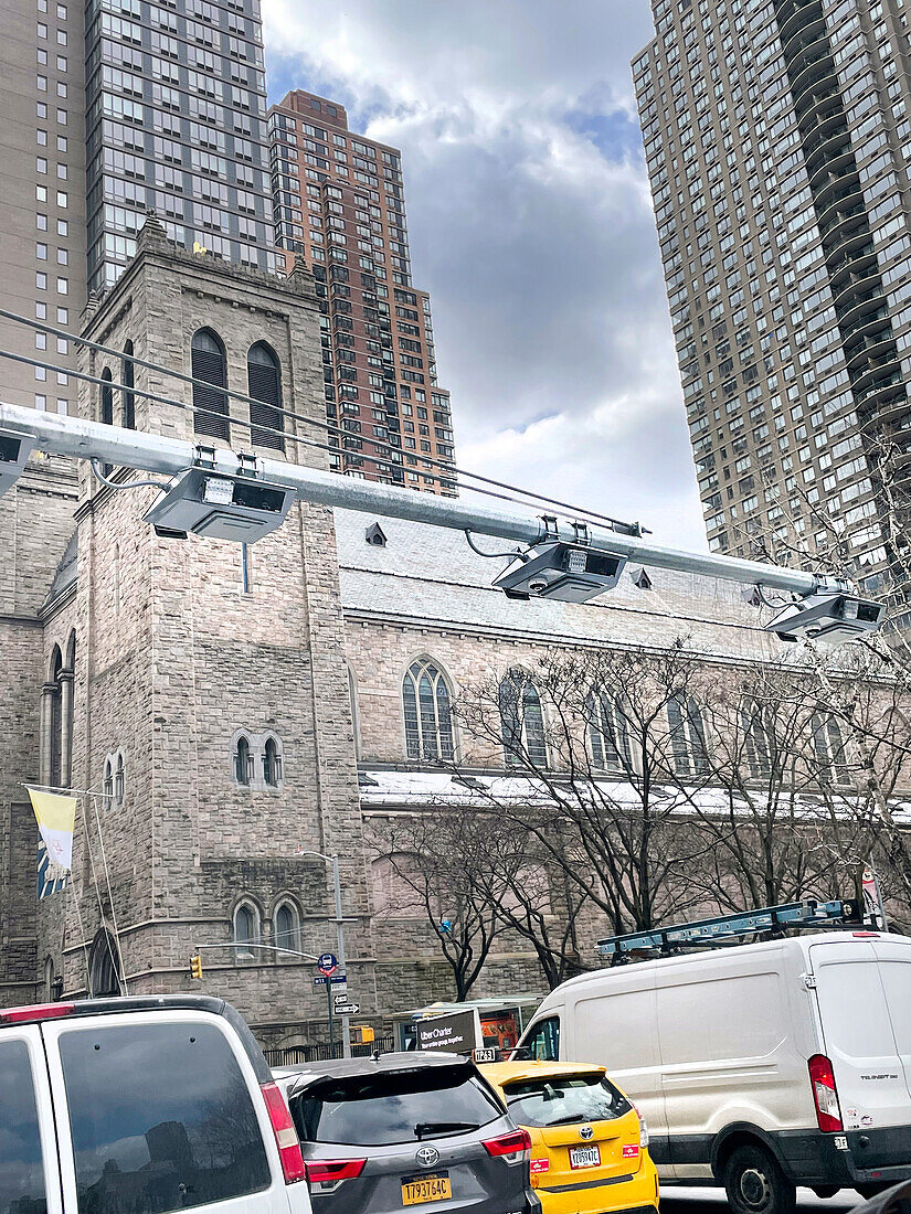 Congestion pricing scanners, Ninth Avenue, New York City, New York, USA