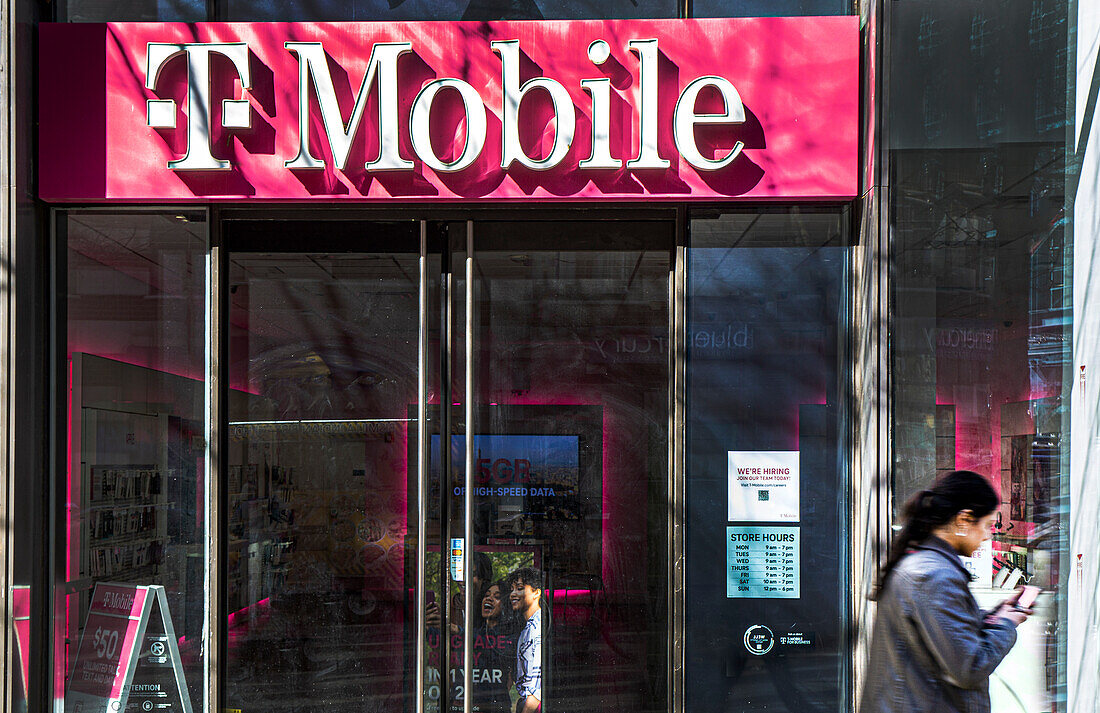 T-Mobile-Geschäft, New York City, New York, USA