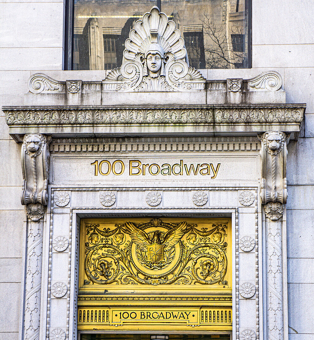 American Surety Building, exterior detail, 100 Broadway, New York City, New York, USA