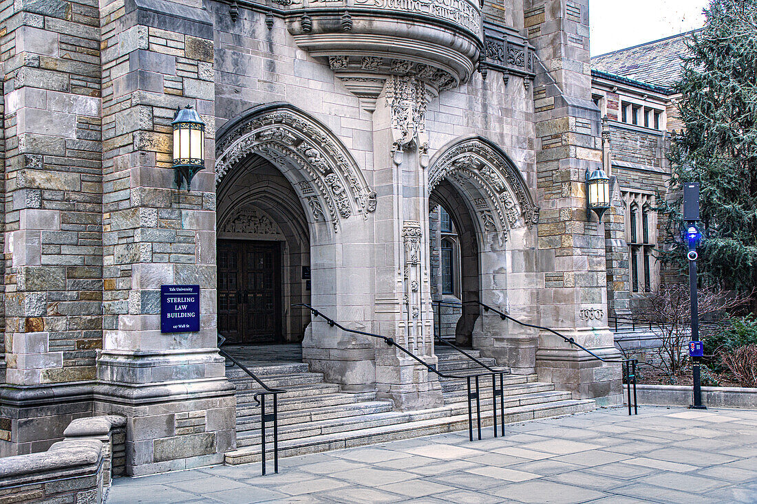 Sterling Law Building, exterior view, Yale Law School, Yale University, New Haven, Connecticut, USA