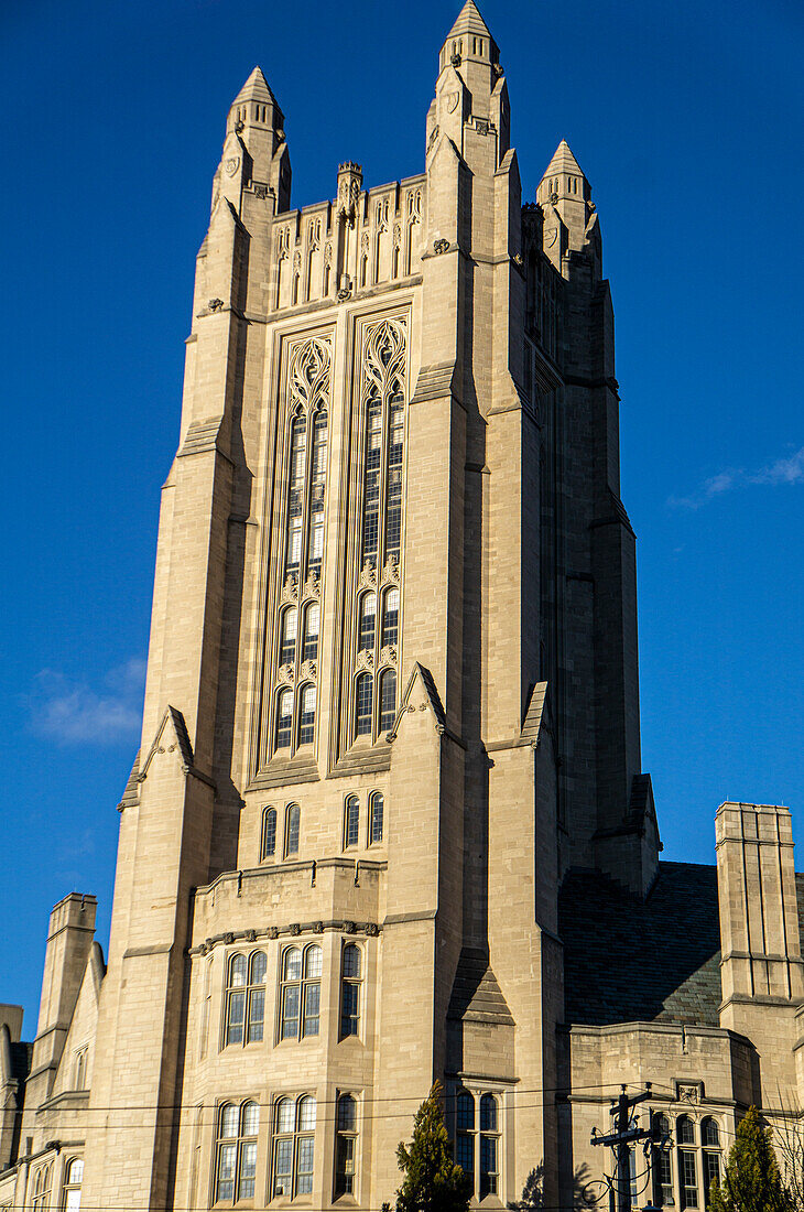 Sheffield-Sterling-Strathcona Hall, exterior view, Yale University, New Haven, Connecticut, USA