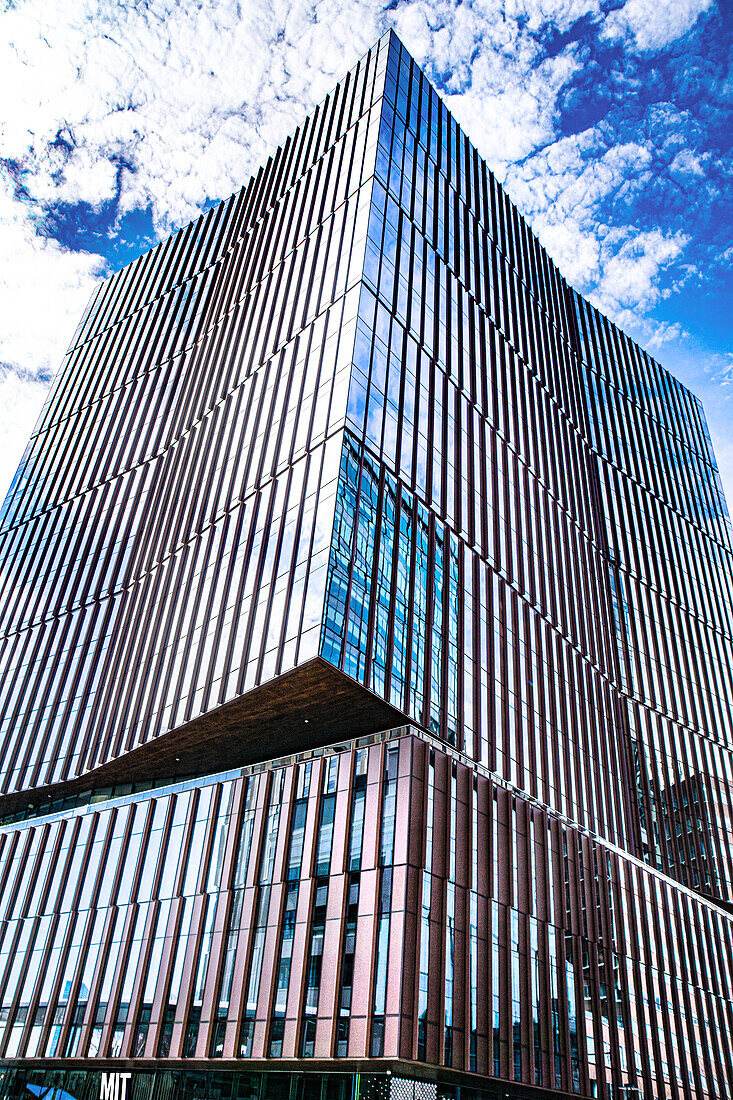 MIT Museum, exterior low angle view, Cambridge, Massachusetts, USA