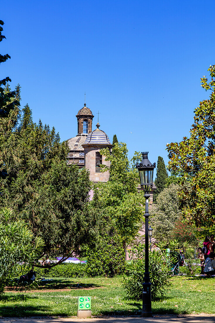 BARCELONA,SPAIN - JUNE 2,2019: The church of the military parish (La Parroquia castrens de la Ciudadela,1727) in the Ciutadella Park. Barcelona. Spain