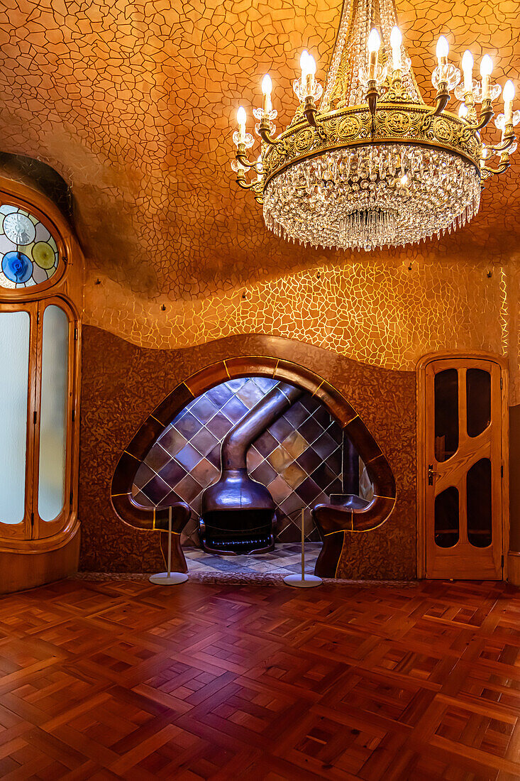 Barcelona,Spain - May 31st to 2019: Casa Batllo,Gaudi's creative house. Casa Batlló was built in 1877. It is a renowned building located in the center of Barcelona