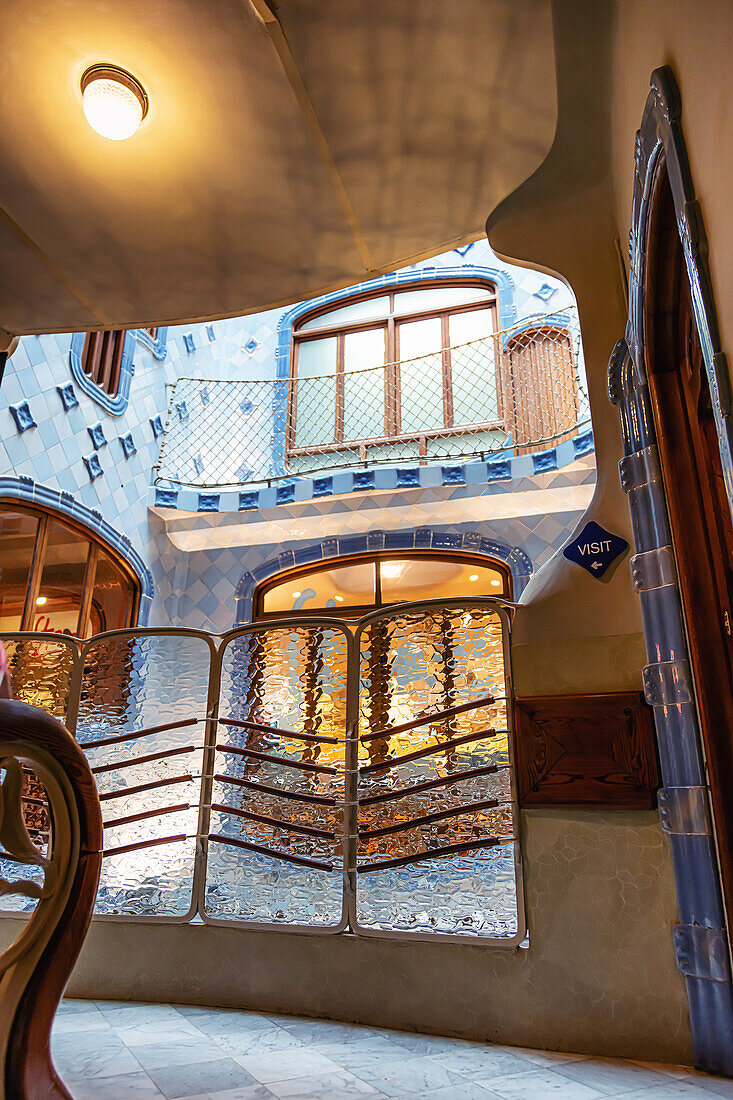 Barcelona,Spain - May 31st to 2019: Casa Batllo,Gaudi's creative house. Casa Batlló was built in 1877. It is a renowned building located in the center of Barcelona