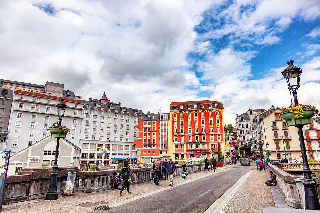 LOURDES - 15 JUIN 2019: Street of Lourdes,France