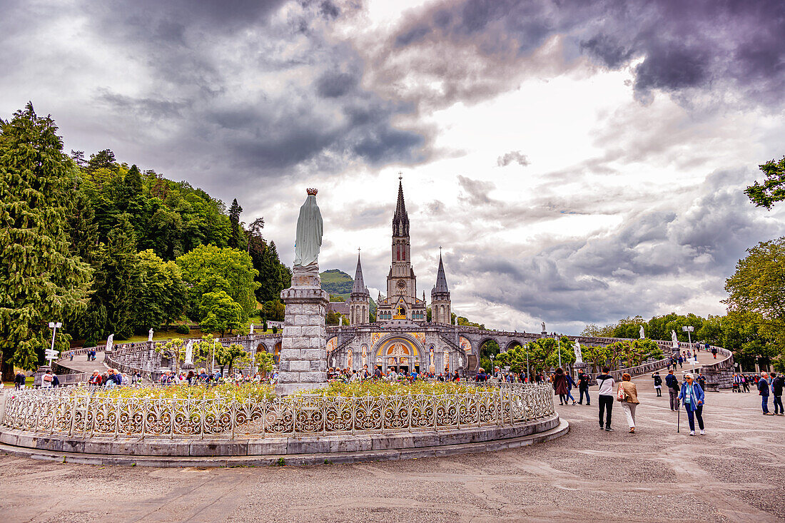 LOURDES - JUNE 15,2019: Place of pilgrimage Lourdes in southern France