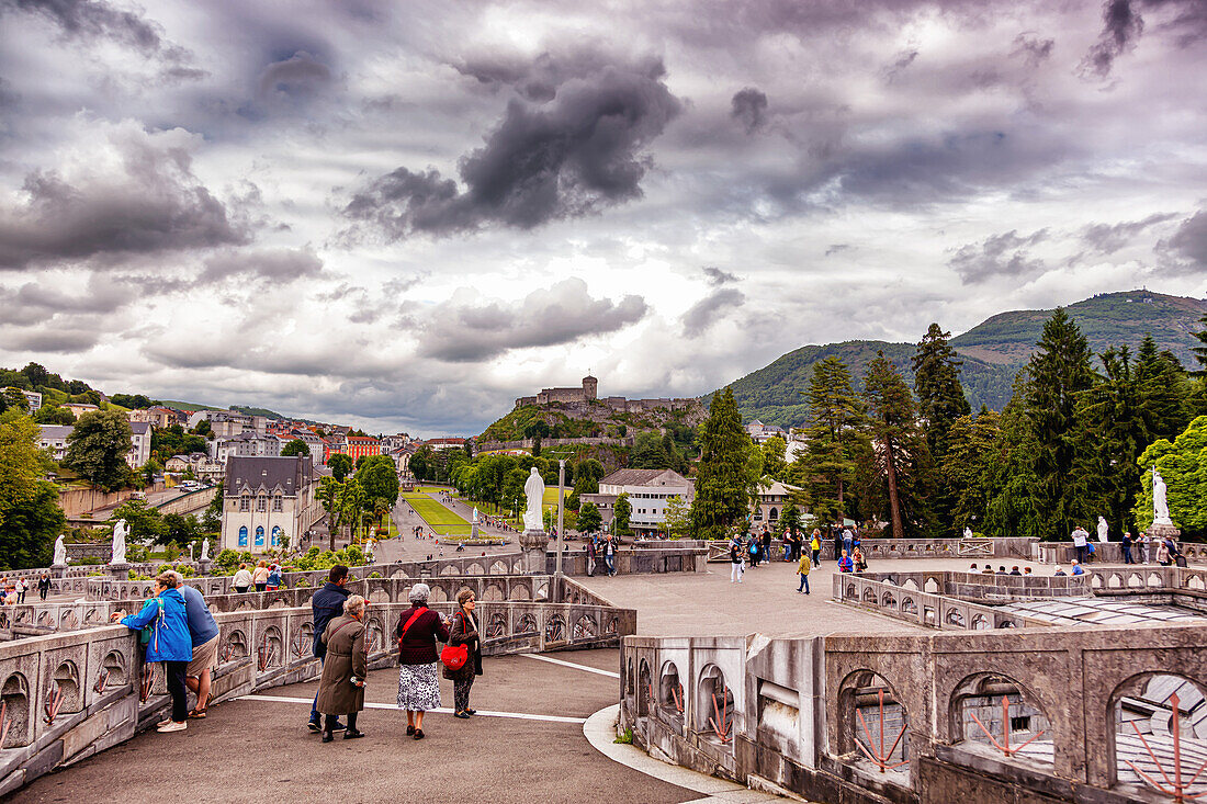 LOURDES - JUNE 15,2019: Place of pilgrimage Lourdes in southern France