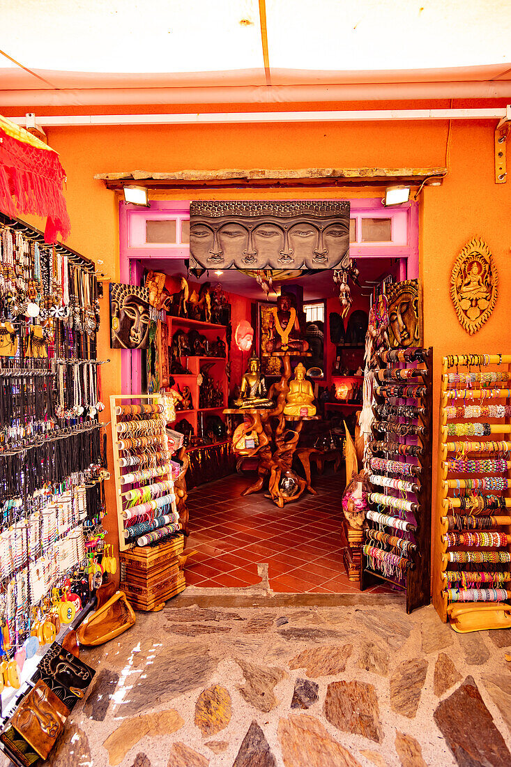 Banyuls-sur-Mer - July 21,2019: Saint Pierre shopping street,Banyuls-sur-Mer,Pyrenees-Orientales,Catalonia,Languedoc-Roussillon,France