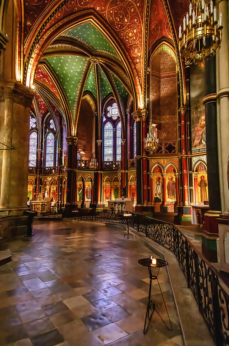 Bayonne,France - September 06,2019 - Interior of Bayonne cathedral (Sainte-Marie cathedral).