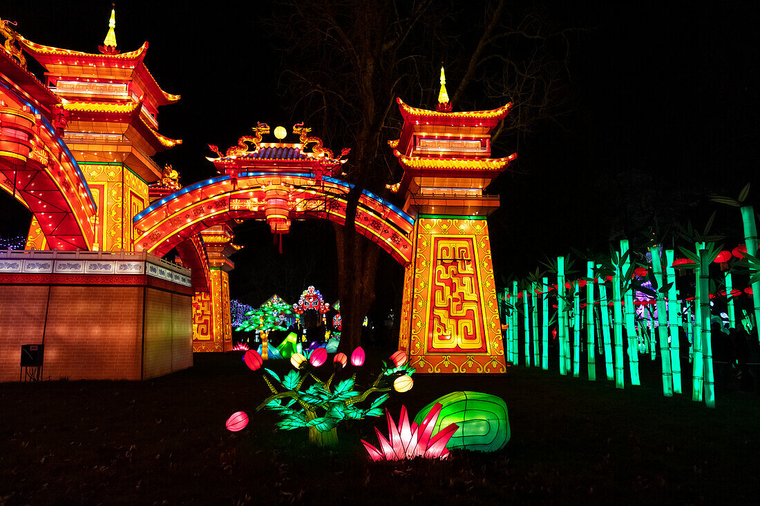 Lantern festival of Gaillac,Tarn,Occitanie,France. Du 01-12-2018 au   06-02-2019 au Château de Foucaud.