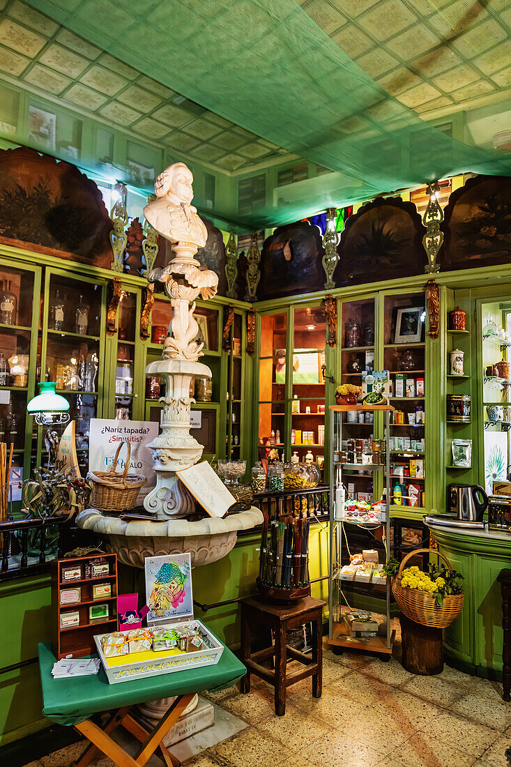 BARCELONA,SPAIN - JUNE 01,2019.Herboristeria del Rei,a historic 19th century medicinal herb shop in Barcelona,Catalonia,Spain