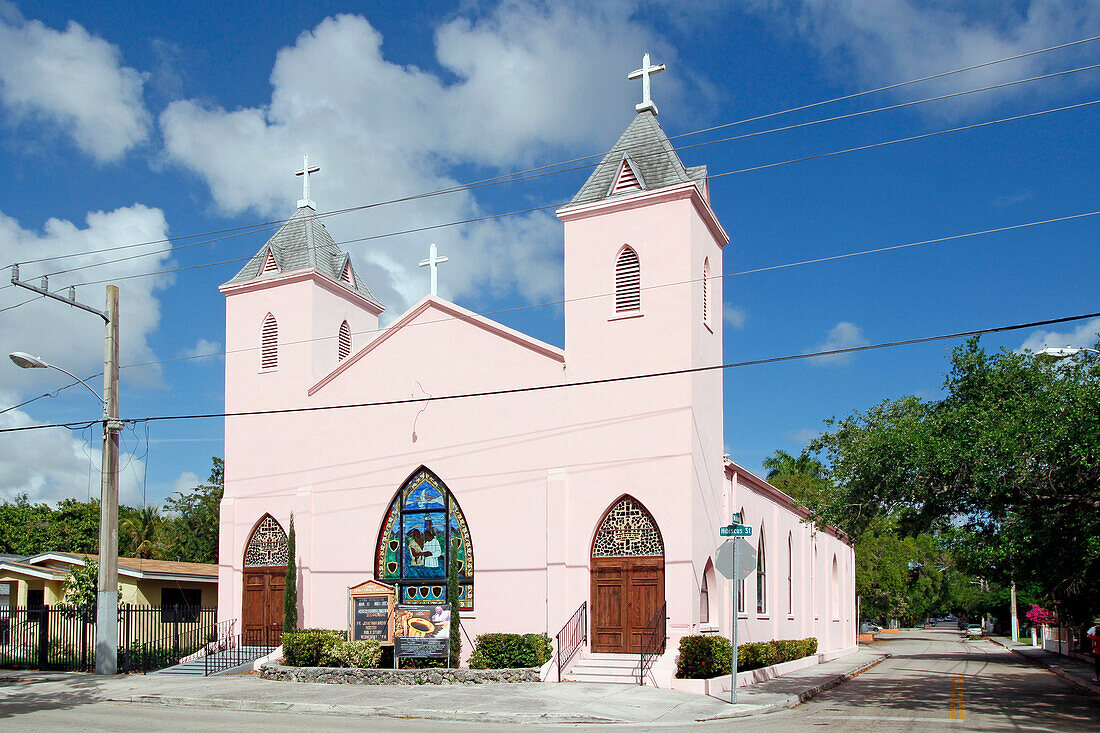 USA. Florida. Miami. Coconut Grove-Viertel. Episkopalkirche.