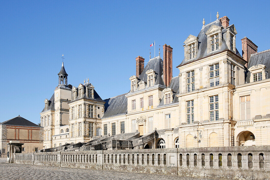 Seine et Marne. Fontainebleau. Fontainebleau castle.