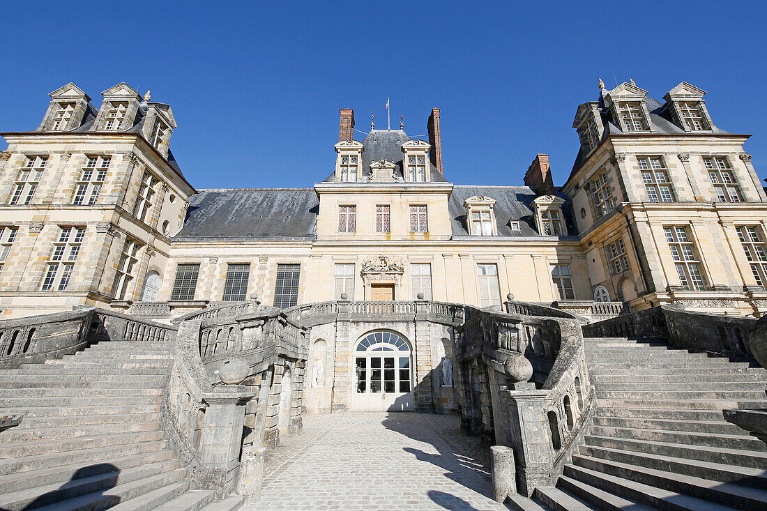 Seine et Marne. Fontainebleau. Fontainebleau castle.