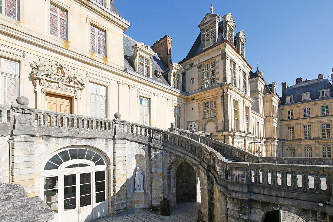 Seine et Marne. Fontainebleau. Fontainebleau castle.