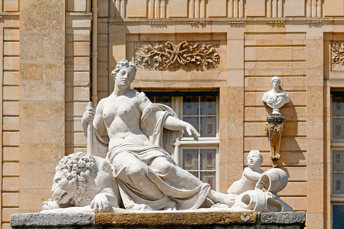 France. Seine et Marne. Castle of Vaux le Vicomte. Statue representing the clemency.