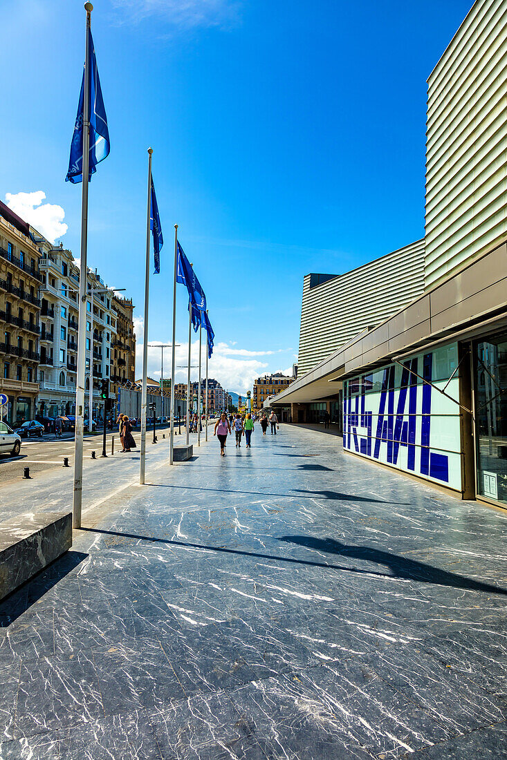 San Sebastián,Spain - 07 September 2019 - Zurriola Hiribidea Street