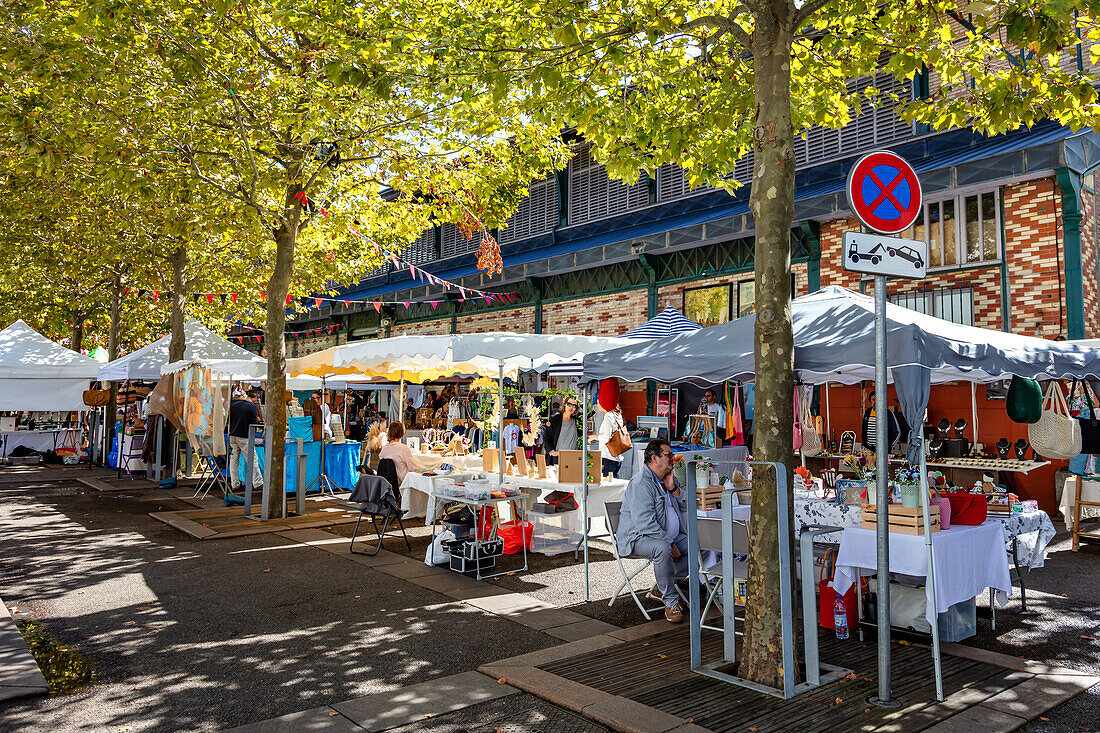 Saint-Jean-de-Luz,France - September 08,2019 - Market hall view