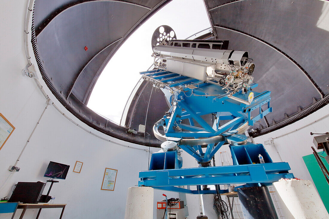 France. Hautes Pyrenees. Observatory of the Pic du Midi de Bigorre. The coronograph telescope.