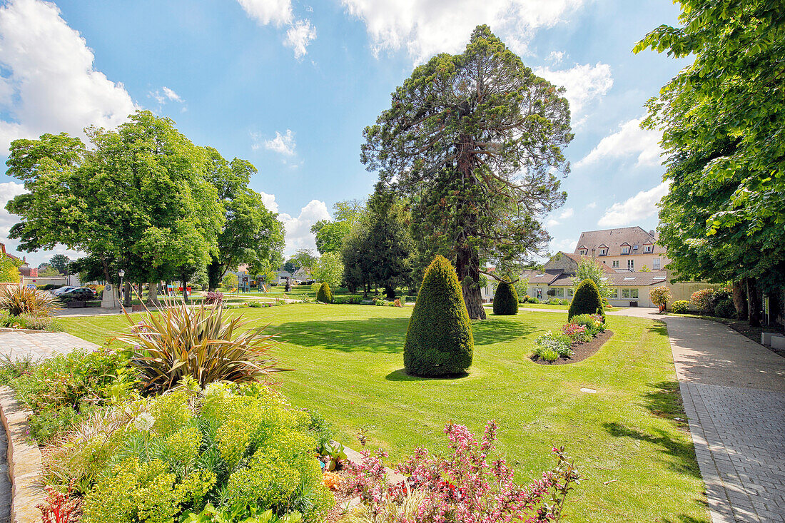 France. Seine et Marne. Brie Comte Robert. The park of the Town hall.