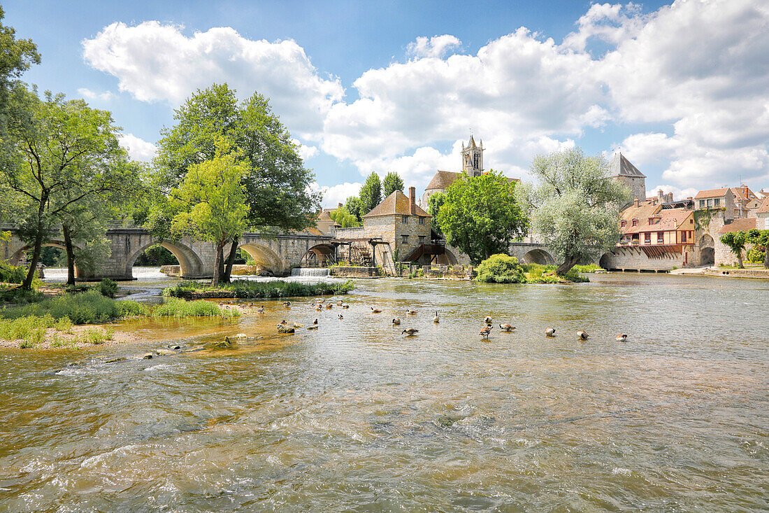 France. Seine et Marne. Medieval village of Moret sur Loing.