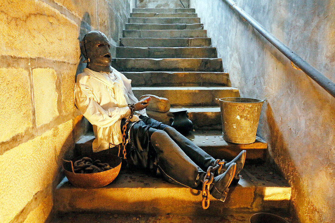 France. Seine et Marne. Vaux le Vicomte. Castle of Vaux le Vicomte. The underground. The iron mask.