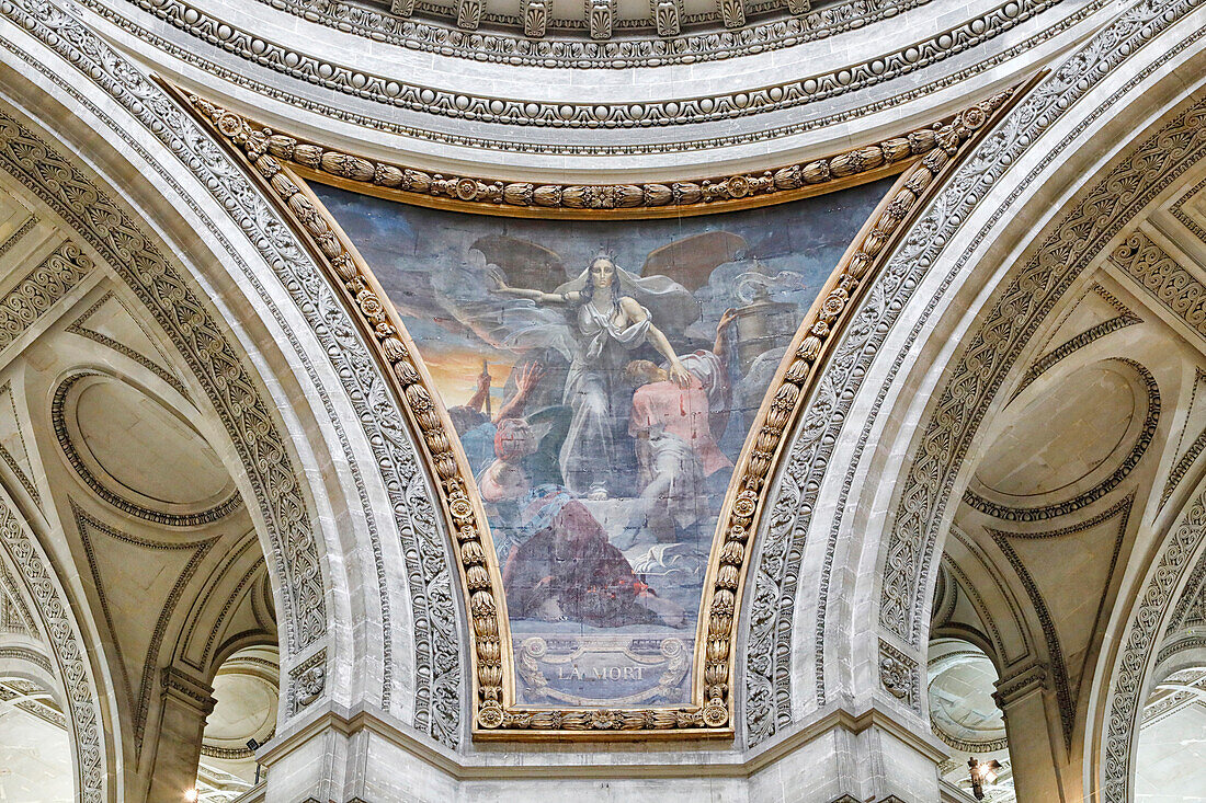 France. Paris. 5th district. The Pantheon. The ceilings. Painting Death.