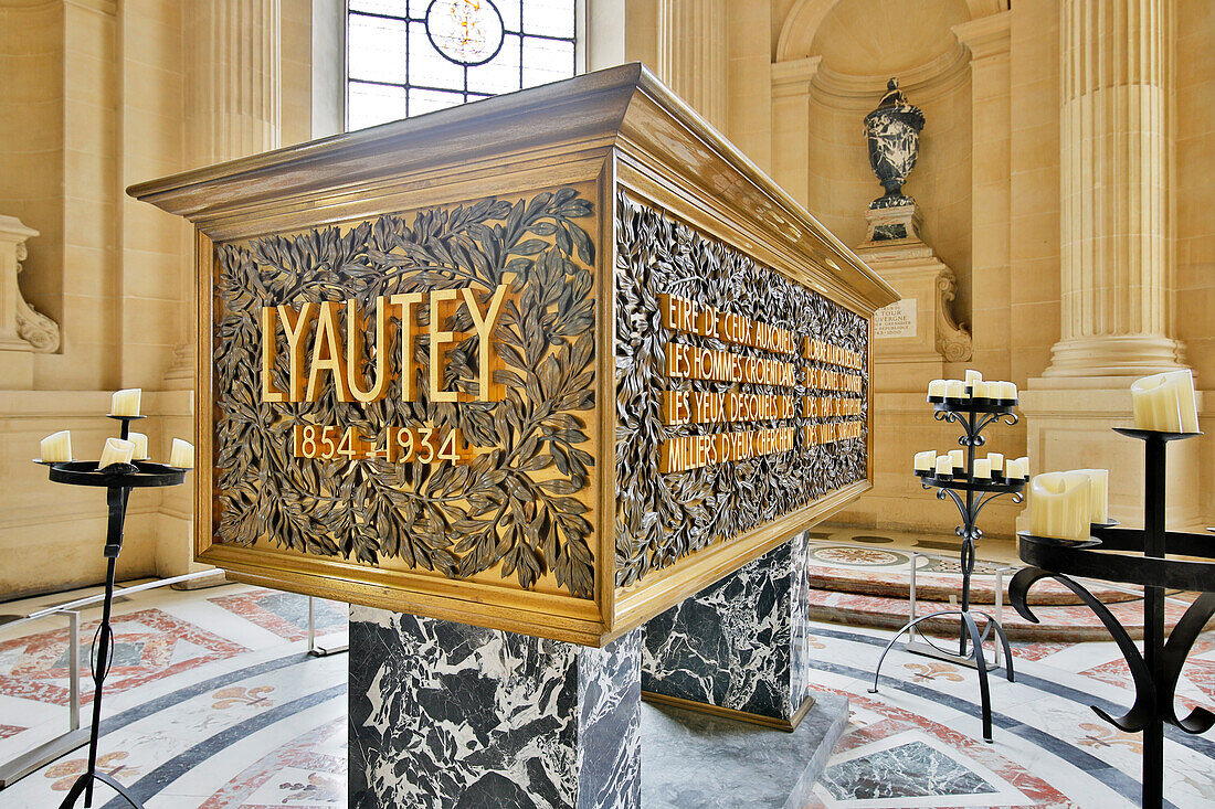 France. Paris. 7th district. Hotel invalid. Army museum. Saint Gregory Chapel. Tomb of Marshal Lyautey.